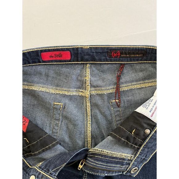 AG Adriano Goldschmied Stilt Cigarette Roll Up Leg Womens Size 31R Dark Denim - Picture 4 of 10